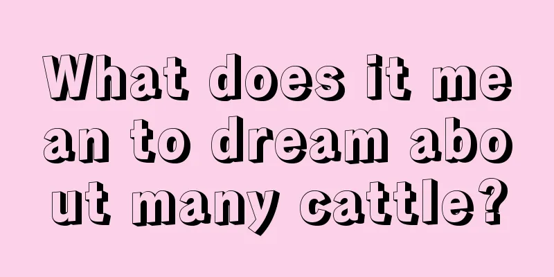 What does it mean to dream about many cattle?