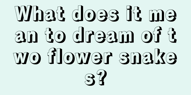 What does it mean to dream of two flower snakes?