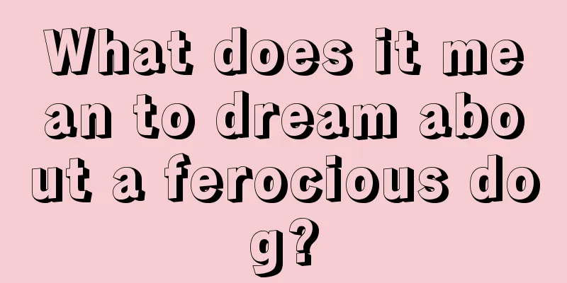 What does it mean to dream about a ferocious dog?