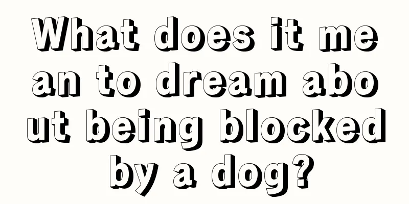 What does it mean to dream about being blocked by a dog?