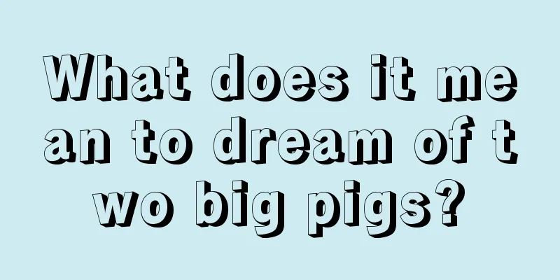 What does it mean to dream of two big pigs?