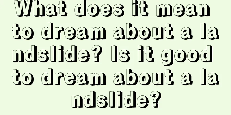 What does it mean to dream about a landslide? Is it good to dream about a landslide?