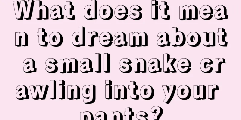 What does it mean to dream about a small snake crawling into your pants?