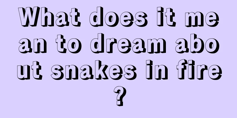 What does it mean to dream about snakes in fire?