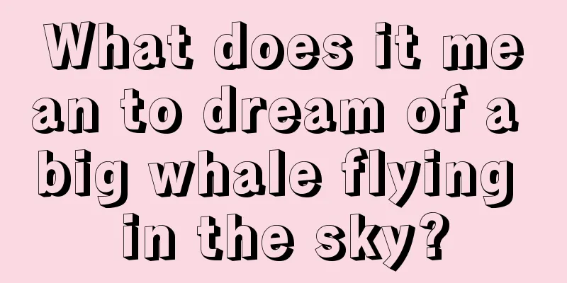 What does it mean to dream of a big whale flying in the sky?