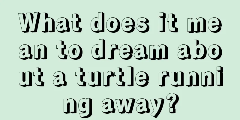 What does it mean to dream about a turtle running away?