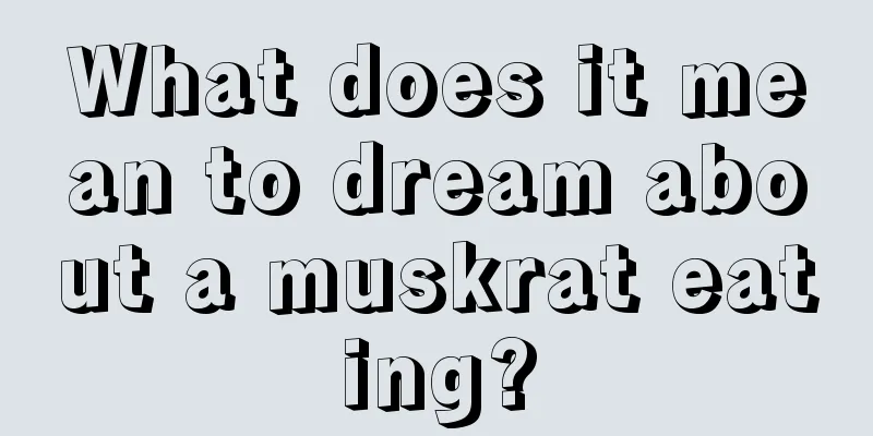 What does it mean to dream about a muskrat eating?