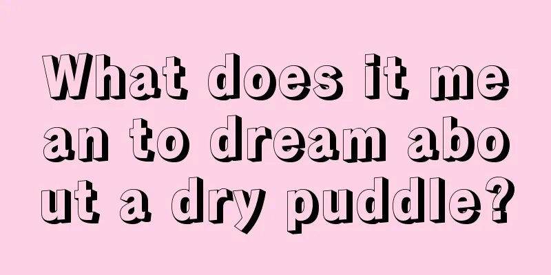 What does it mean to dream about a dry puddle?