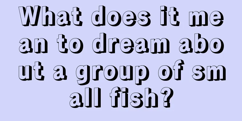 What does it mean to dream about a group of small fish?