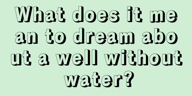 What does it mean to dream about a well without water?