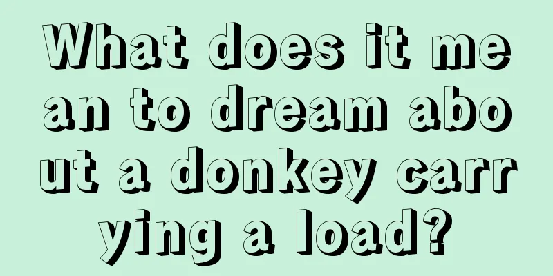 What does it mean to dream about a donkey carrying a load?