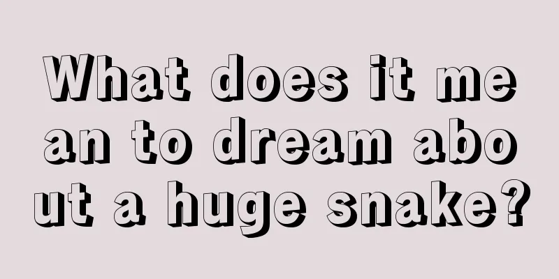 What does it mean to dream about a huge snake?