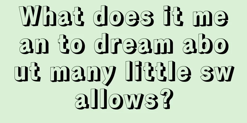 What does it mean to dream about many little swallows?