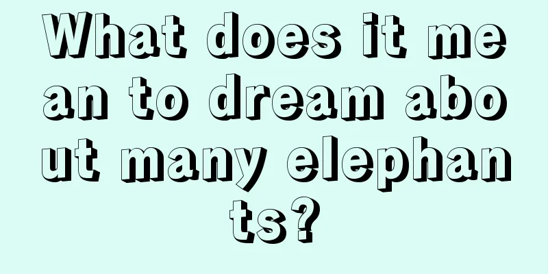 What does it mean to dream about many elephants?