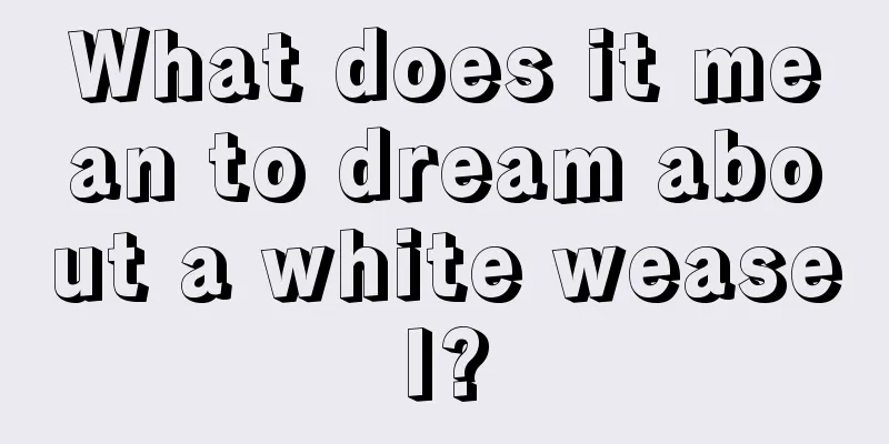 What does it mean to dream about a white weasel?