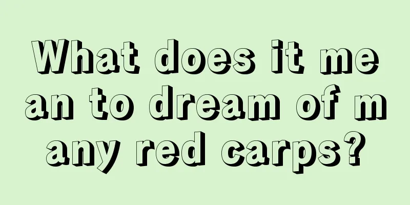 What does it mean to dream of many red carps?