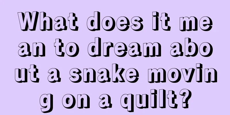 What does it mean to dream about a snake moving on a quilt?