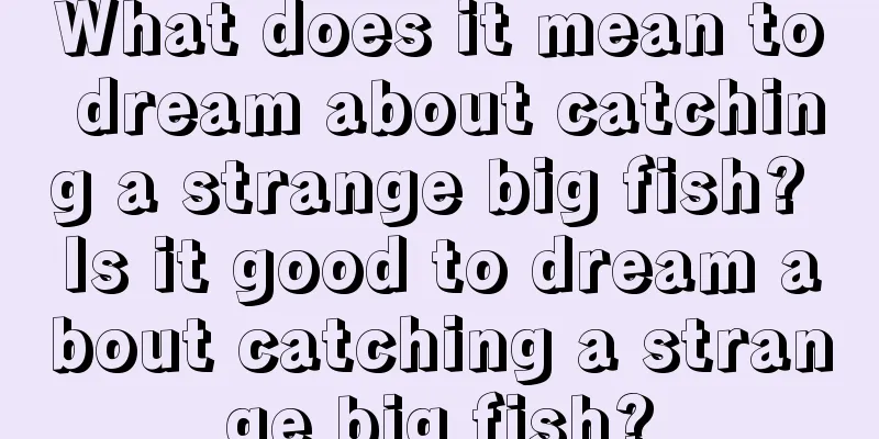 What does it mean to dream about catching a strange big fish? Is it good to dream about catching a strange big fish?