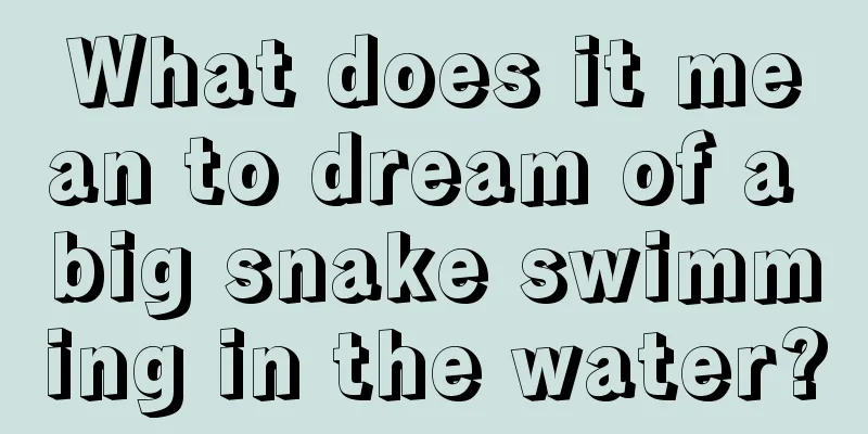 What does it mean to dream of a big snake swimming in the water?