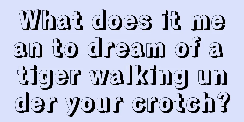 What does it mean to dream of a tiger walking under your crotch?