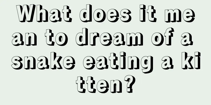 What does it mean to dream of a snake eating a kitten?