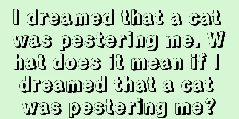 I dreamed that a cat was pestering me. What does it mean if I dreamed that a cat was pestering me?