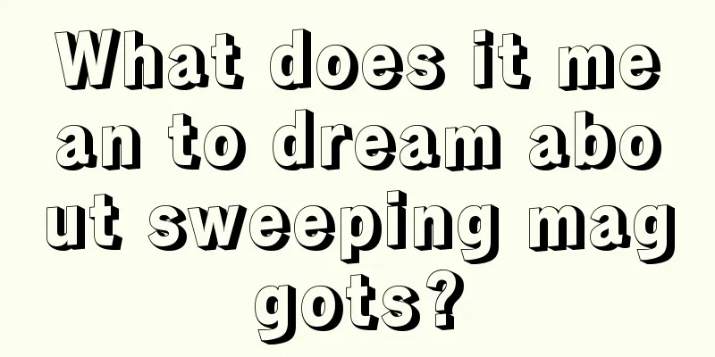 What does it mean to dream about sweeping maggots?