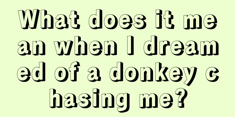 What does it mean when I dreamed of a donkey chasing me?