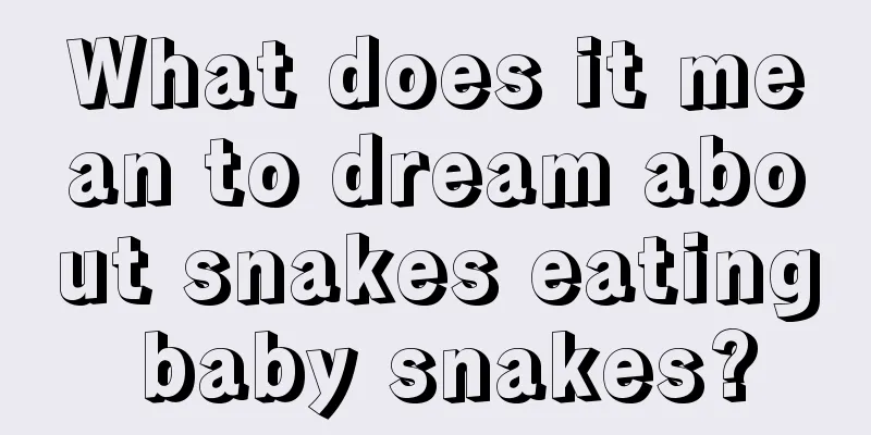 What does it mean to dream about snakes eating baby snakes?