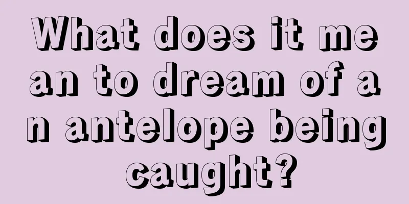 What does it mean to dream of an antelope being caught?