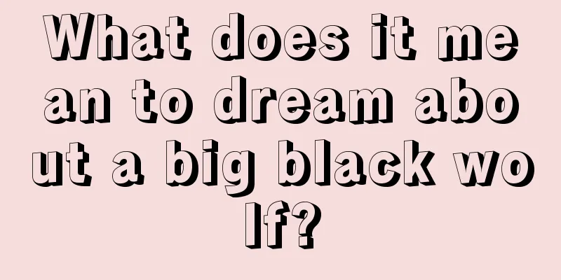 What does it mean to dream about a big black wolf?