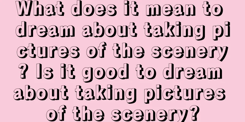 What does it mean to dream about taking pictures of the scenery? Is it good to dream about taking pictures of the scenery?