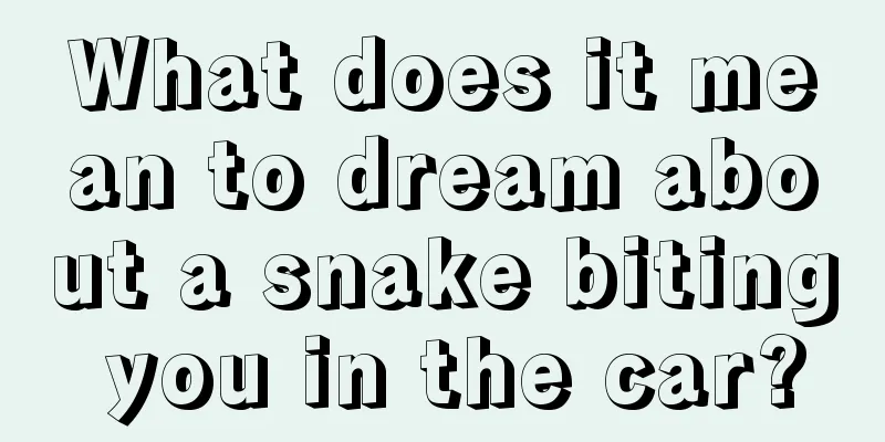 What does it mean to dream about a snake biting you in the car?