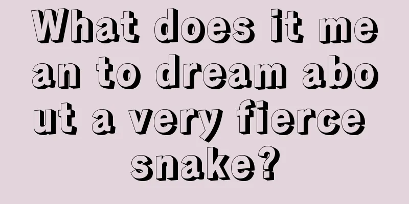 What does it mean to dream about a very fierce snake?