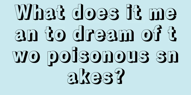 What does it mean to dream of two poisonous snakes?