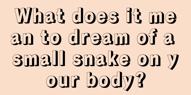 What does it mean to dream of a small snake on your body?