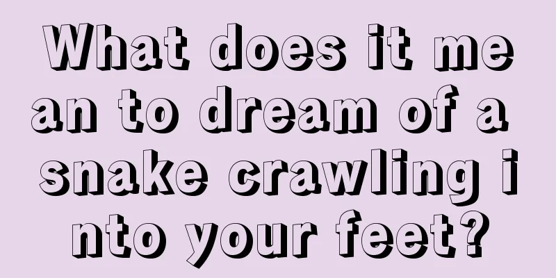 What does it mean to dream of a snake crawling into your feet?