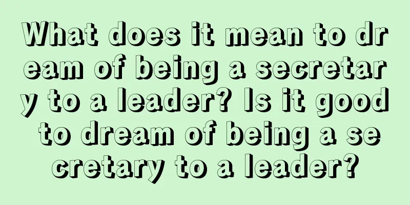 What does it mean to dream of being a secretary to a leader? Is it good to dream of being a secretary to a leader?