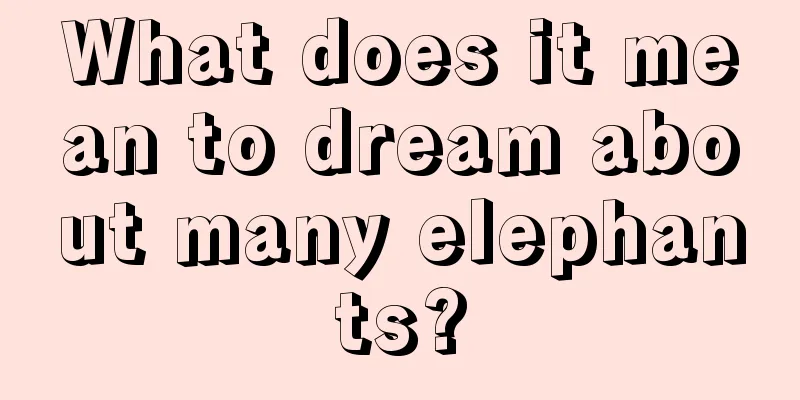 What does it mean to dream about many elephants?