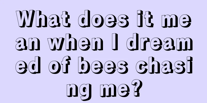 What does it mean when I dreamed of bees chasing me?