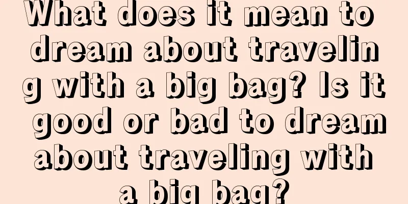 What does it mean to dream about traveling with a big bag? Is it good or bad to dream about traveling with a big bag?