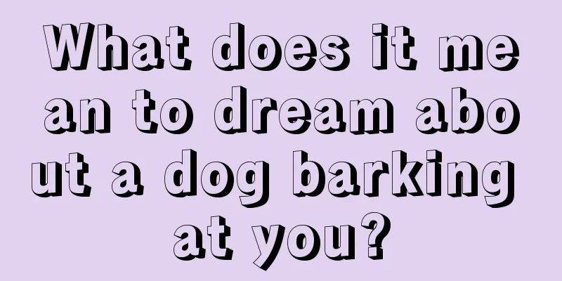 What does it mean to dream about a dog barking at you?