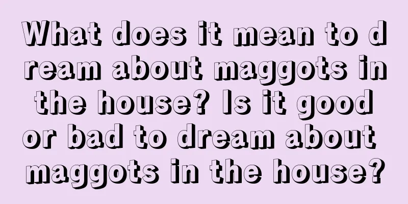 What does it mean to dream about maggots in the house? Is it good or bad to dream about maggots in the house?