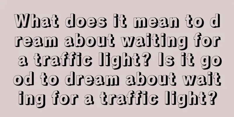 What does it mean to dream about waiting for a traffic light? Is it good to dream about waiting for a traffic light?