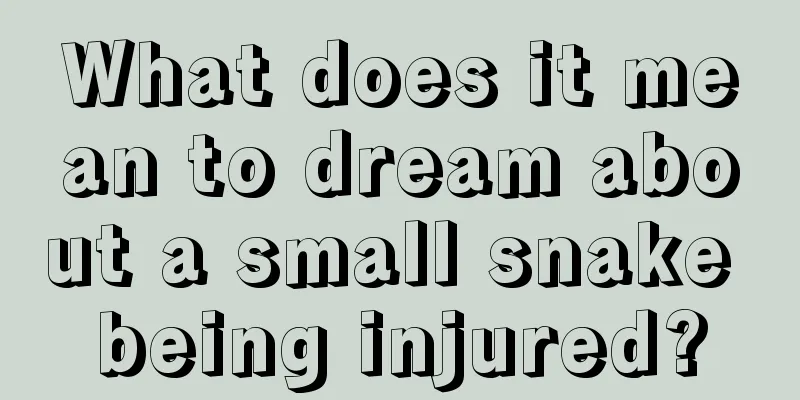 What does it mean to dream about a small snake being injured?