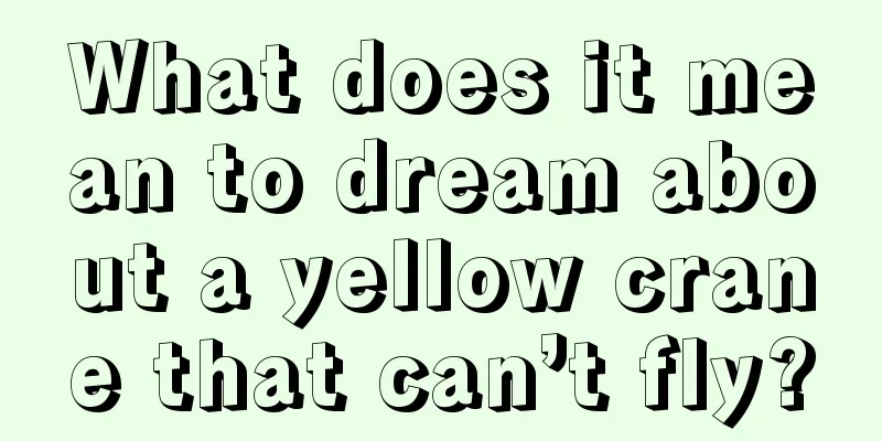 What does it mean to dream about a yellow crane that can’t fly?