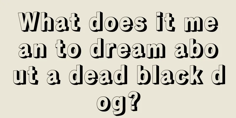 What does it mean to dream about a dead black dog?