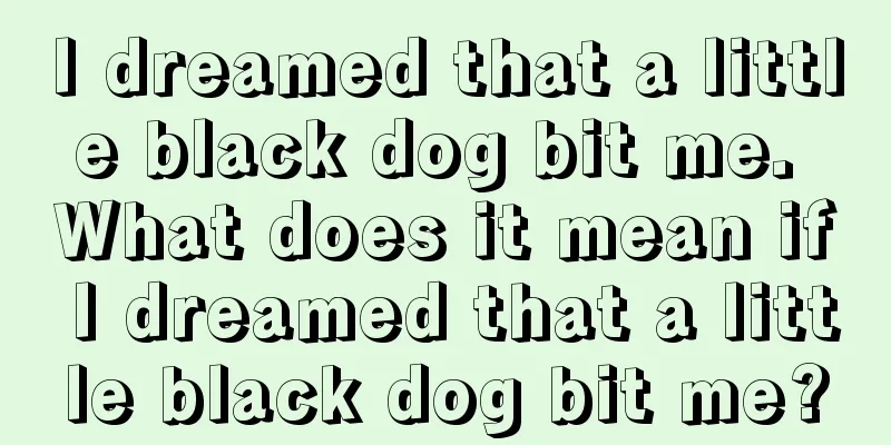 I dreamed that a little black dog bit me. What does it mean if I dreamed that a little black dog bit me?