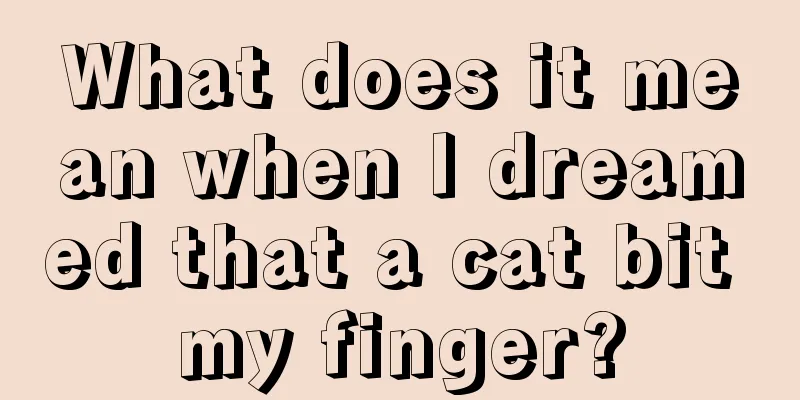 What does it mean when I dreamed that a cat bit my finger?