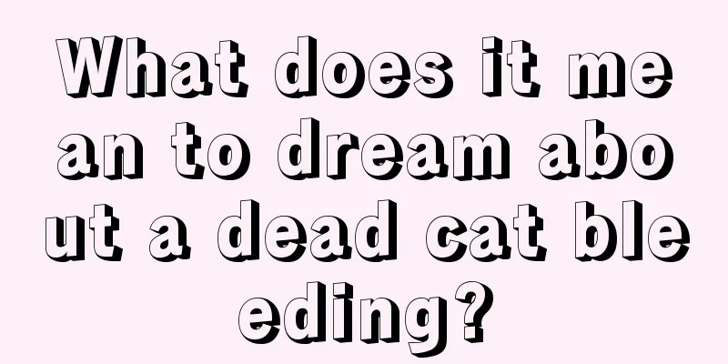 What does it mean to dream about a dead cat bleeding?